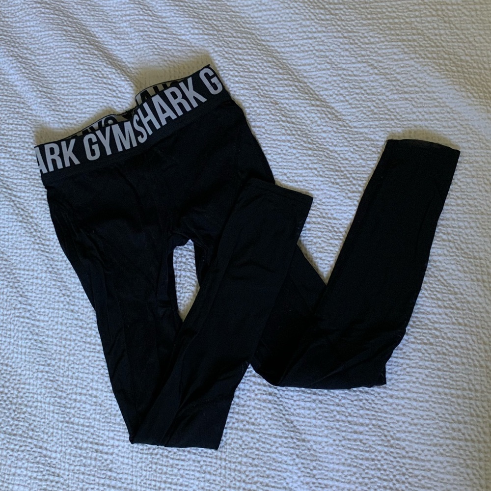 High waisted gymshark leggings with mesh paneling